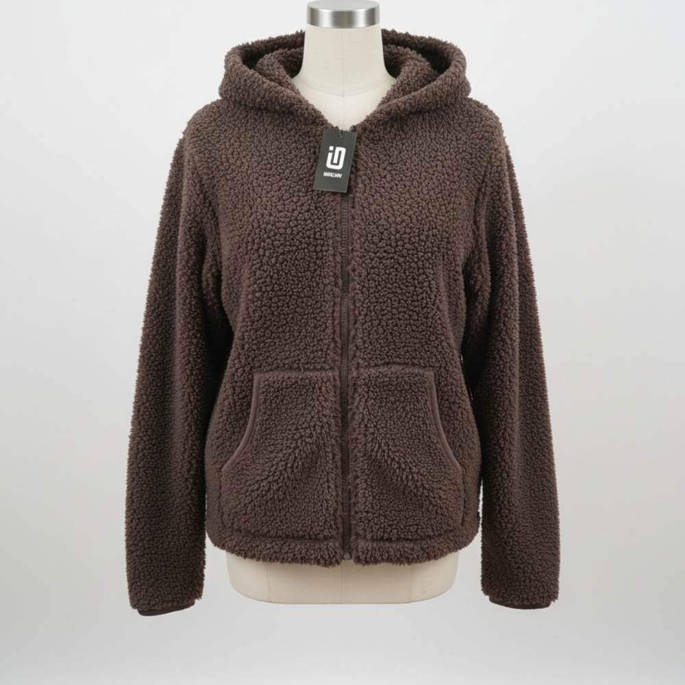 Ideology Chocolate Teddy sweatr size s Brown Sherpa Hoodie Brand new with tags